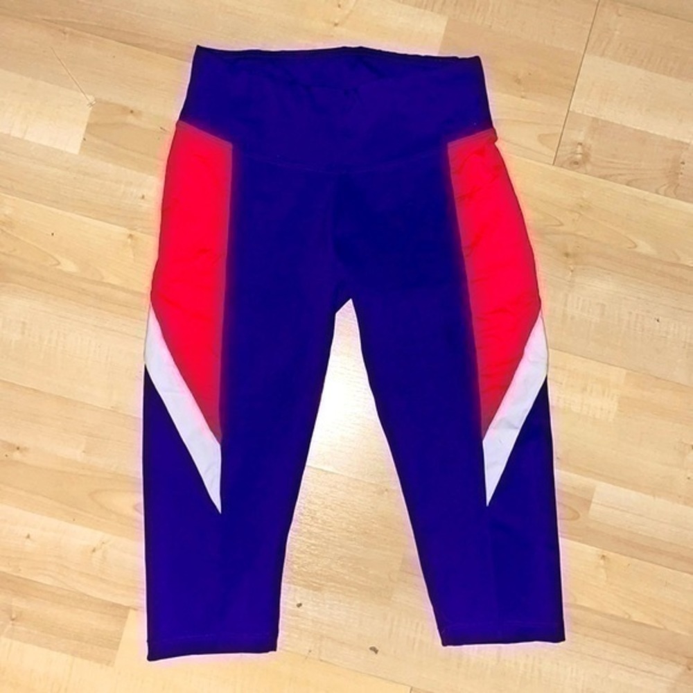 Kathyana bright contrast crop leggings tights capri fitness L gently preloved - Picture 8 of 8